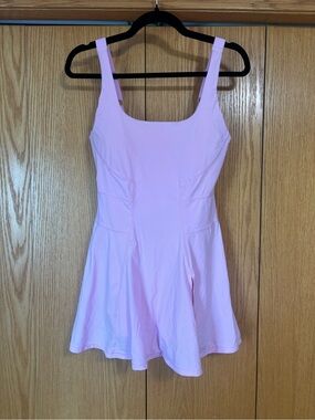 Pop flex athletic pink dress with built in shorts with pockets